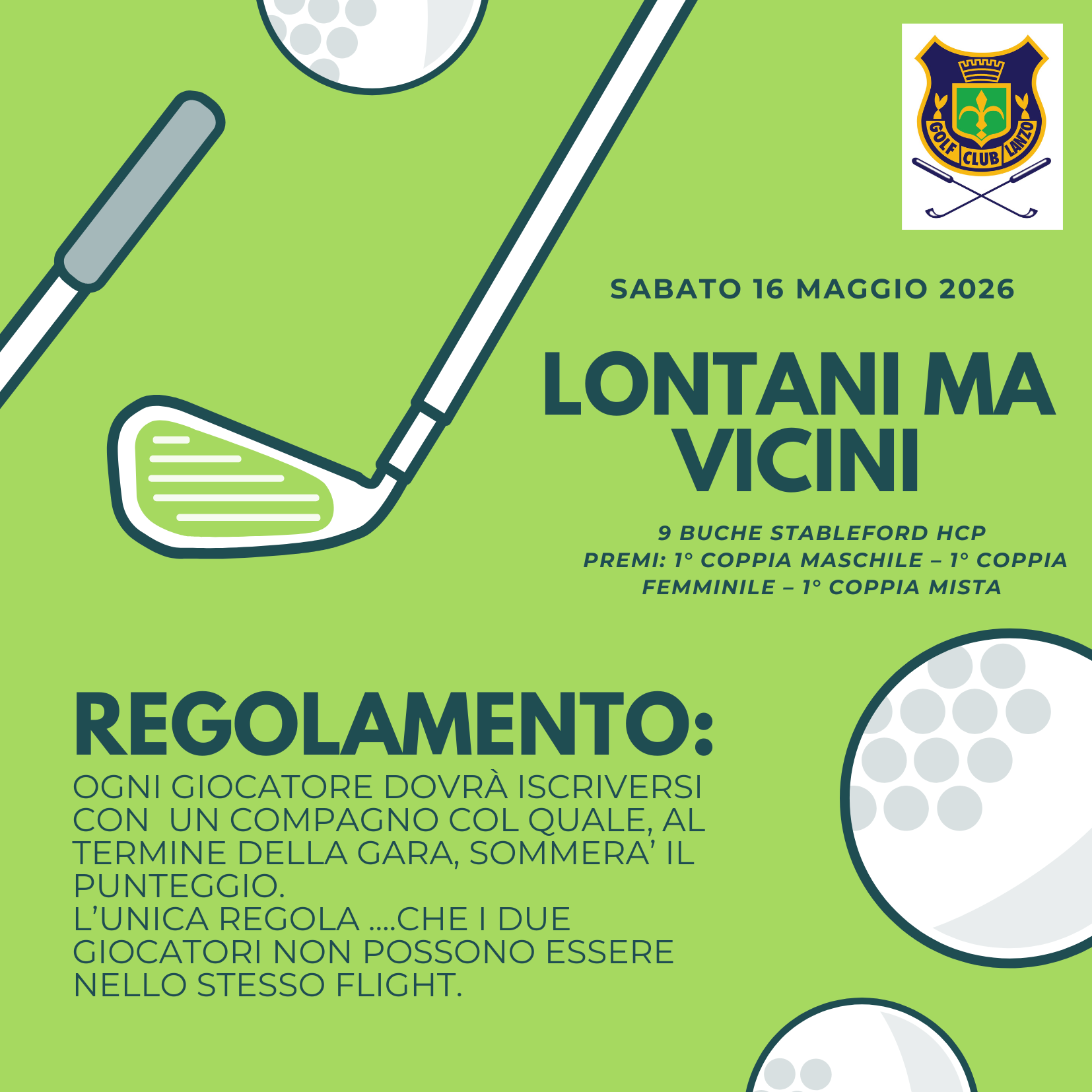 Verde Icone Golf Evento Aziendale Invito4